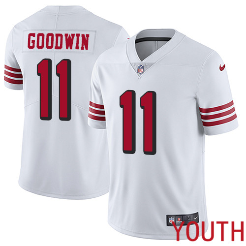 San Francisco 49ers Limited White Youth #11 Marquise Goodwin NFL Jersey Rush Vapor Untouchable->youth nfl jersey->Youth Jersey